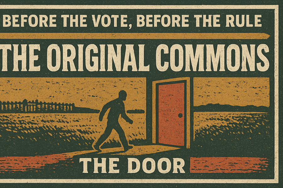 The Original Commons on a dark tee